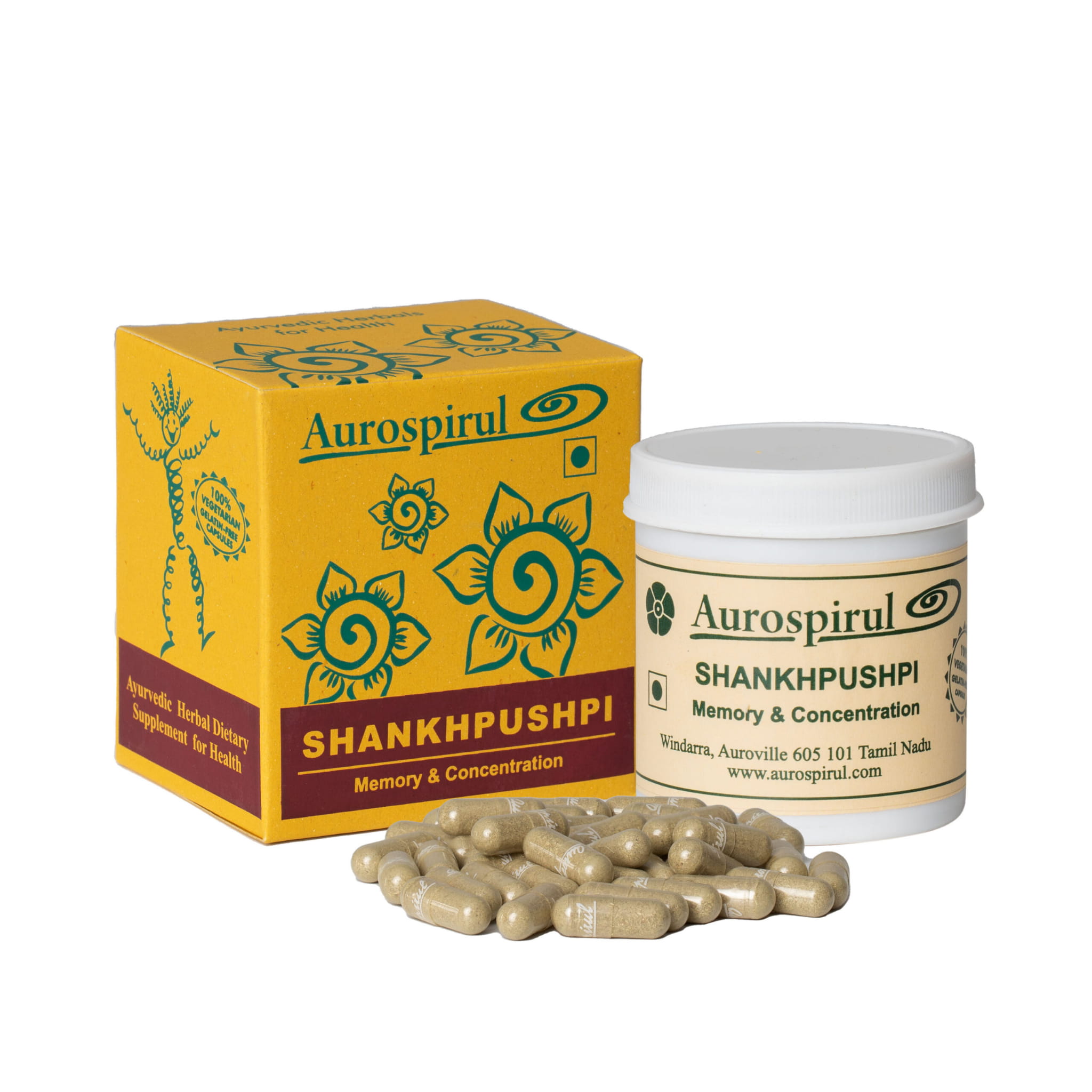 Aurospirul Organiczne Shankhpushpi – 100 kapsułek 35 g